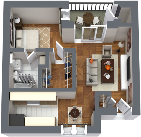 Studio • 1 Bath 2097 floor plan
